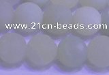 CXJ304 15.5 inches 12mm round matte New jade beads wholesale