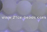 CXJ305 15.5 inches 14mm round matte New jade beads wholesale