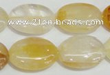 CYC03 15.5 inches 18*25mm oval yellow crystal quartz beads