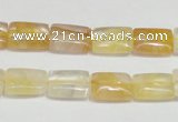 CYC08 15.5 inches 10*14mm rectangle yellow crystal quartz beads