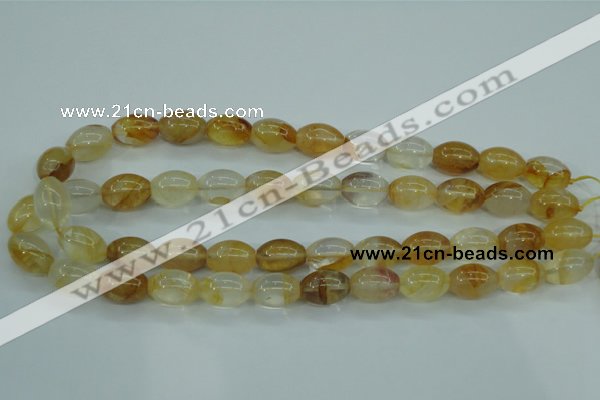 CYC120 15.5 inches 12*16mm rice yellow crystal quartz beads