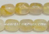 CYC15 15.5 inches 14*17mm drum yellow crystal quartz beads