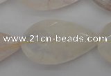 CYC206 15.5 inches 22*38mm twisted & faceted teardrop yellow quartz beads