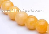 CYJ05 12mm round 16 inches yellow jade gemstone beads Wholesale