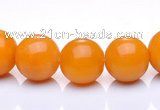 CYJ09 16 inches 4mm round yellow jade gemstone beads Wholesale