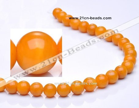 CYJ09 16 inches 4mm round yellow jade gemstone beads Wholesale