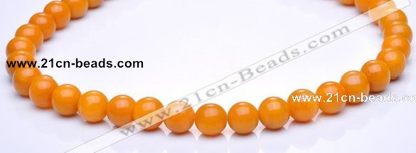 CYJ11 16 inches 8mm round yellow jade gemstone beads Wholesale