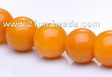 CYJ14 16 inches 12mm round yellow jade gemstone beads Wholesale