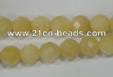 CYJ153 15.5 inches 10mm faceted round yellow jade beads wholesale