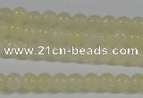 CYJ159 15.5 inches 4mm round yellow jade beads wholesale