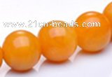 CYJ17 18mm round 16 inches yellow jade gemstone beads Wholesale