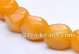 CYJ19 13*18mm irregular yellow jade gemstone beads Wholesale