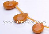 CYJ24 9*13mm faceted teardrop yellow jade beads Wholesale