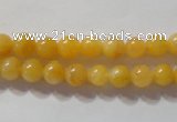 CYJ251 15.5 inches 6mm round yellow jade beads wholesale