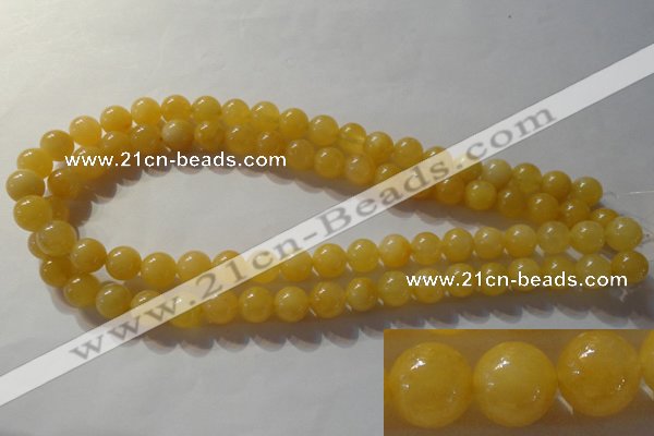 CYJ253 15.5 inches 10mm round yellow jade beads wholesale