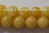 CYJ254 15.5 inches 12mm round yellow jade beads wholesale