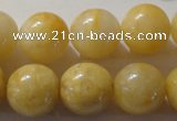 CYJ256 15.5 inches 16mm round yellow jade beads wholesale