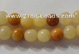 CYJ262 15.5 inches 8mm round mixed color yellow jade beads wholesale