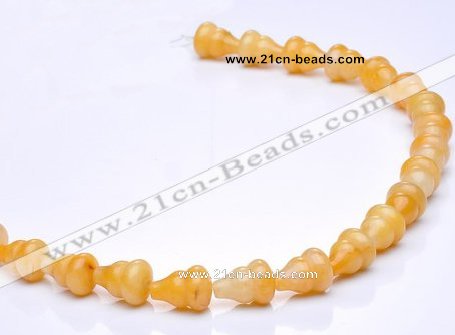 CYJ27 6*10mm calabash yellow jade gemstone beads Wholesale