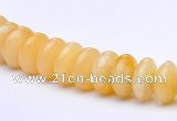 CYJ29 16 inch 4*8mm roundel yellow jade gemstone beads Wholesale