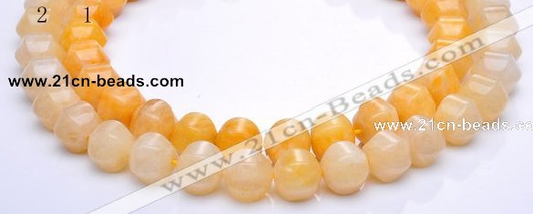 CYJ30 12*12mm pumpkin shape yellow jade gemstone beads Wholesale