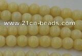 CYJ301 15.5 inches 6mm round yellow jade beads wholesale