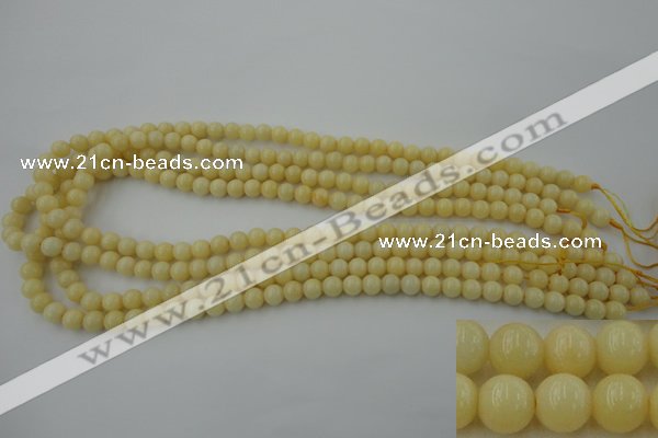 CYJ301 15.5 inches 6mm round yellow jade beads wholesale