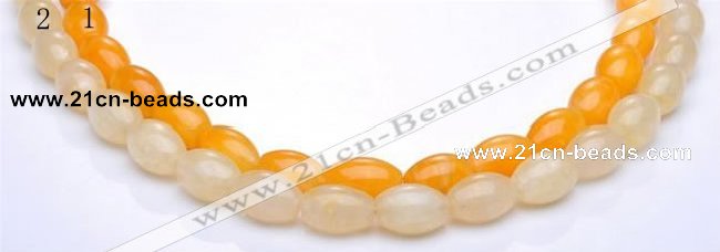 CYJ35 16 inch 13*18mm rice yellow jade gemstone beads Wholesale