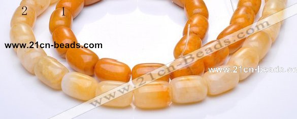 CYJ36 10*14mm egg-shaped yellow jade gemstone beads Wholesale