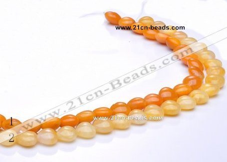 CYJ38 16 inch 14*14mm heart yellow jade gemstone beads Wholesale