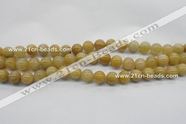 CYJ401 15.5 inches 6mm round yellow jade gemstone beads