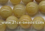 CYJ403 15.5 inches 10mm round yellow jade gemstone beads