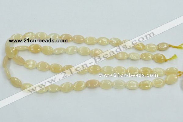 CYJ60 15.5 inches 10*14mm oval yellow jade gemstone beads wholesale