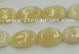 CYJ61 15.5 inches 13*18mm oval yellow jade gemstone beads wholesale