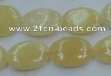 CYJ62 15.5 inches 15*20mm oval yellow jade gemstone beads wholesale