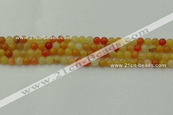 CYJ620 15.5 inches 4mm round yellow jade beads wholesale