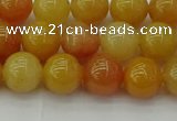 CYJ622 15.5 inches 8mm round yellow jade beads wholesale