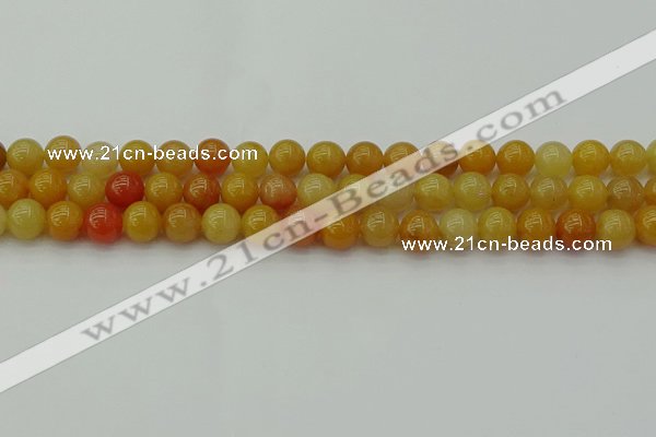 CYJ622 15.5 inches 8mm round yellow jade beads wholesale