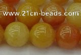 CYJ625 15.5 inches 14mm round yellow jade beads wholesale