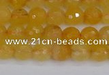 CYJ639 15.5 inches 6mm faceted round yellow jade beads wholesale