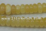 CYJ65 15.5 inches 6*12mm rondelle yellow jade beads wholesale