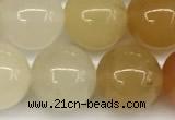 CYJ658 15 inches 10mm round yellow jade beads