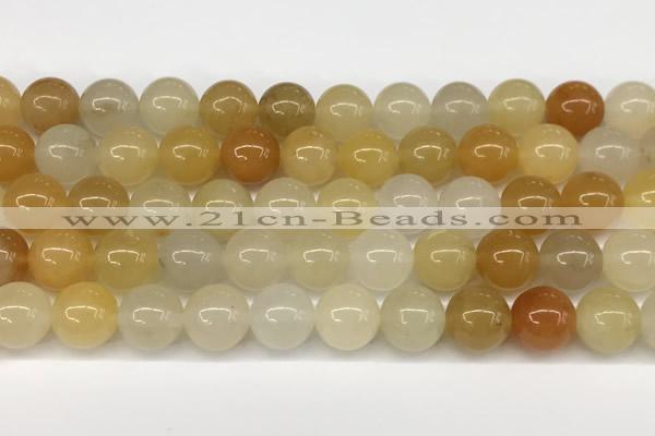 CYJ658 15 inches 10mm round yellow jade beads