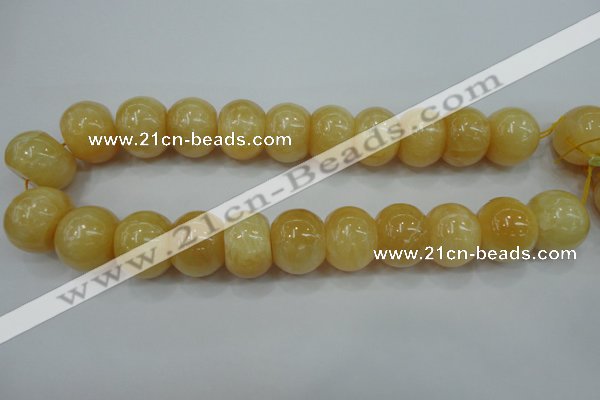 CYJ68 15.5 inches 18*25mm rondelle yellow jade beads wholesale