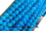 CYJ681 15 inches 8mm round dyed yellow jade beads wholesale