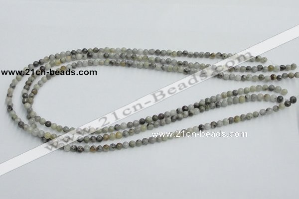 CYQ01 15.5 inches 4mm round natural pyrite quartz beads wholesale