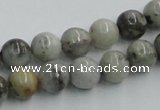CYQ04 15.5 inches 10mm round natural pyrite quartz beads wholesale