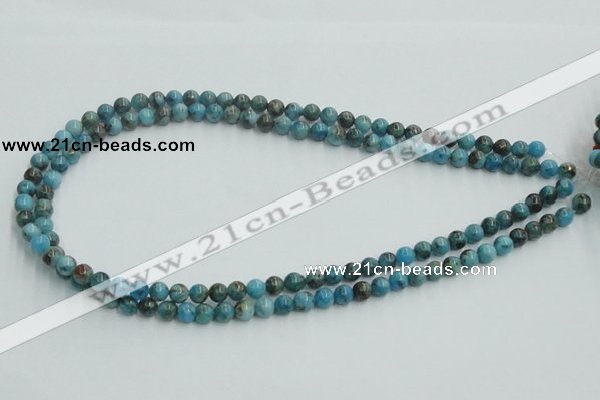 CYQ51 15.5 inches 6mm round dyed pyrite quartz beads wholesale