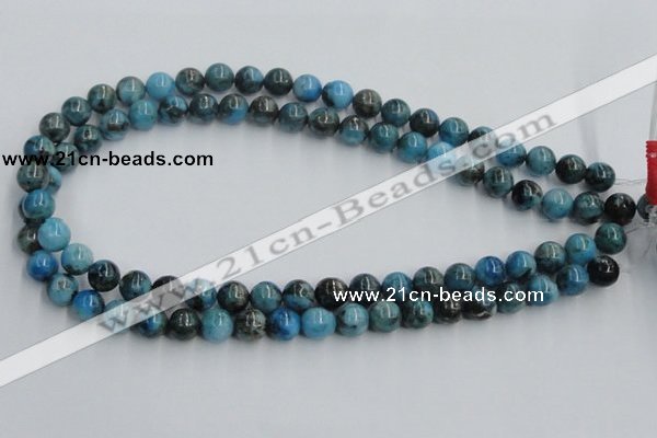 CYQ53 15.5 inches 10mm round dyed pyrite quartz beads wholesale