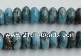 CYQ54 15.5 inches 6*12mm rondelle dyed pyrite quartz beads wholesale